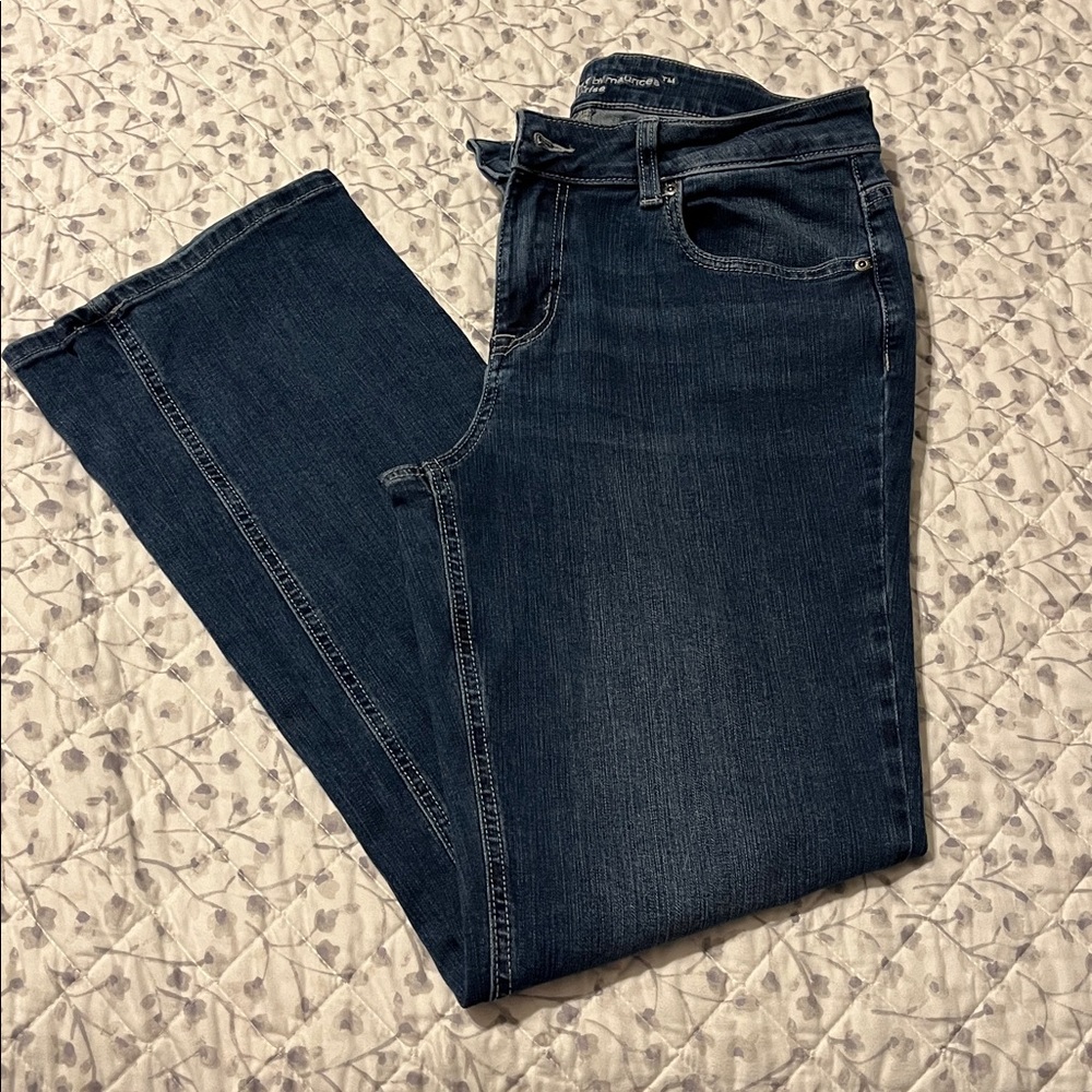 Maurices M. Jeans Mid Rise Straight Leg Jeans Women's Size 12 Blue Stretch Denim